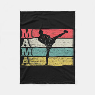 Retro Kickboksen Mama Kickbox Silhouet F Fleece Deken