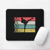 Retro Kickboksen Mama Kickbox Silhouet F Muismat (Met muis)