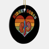 Retro Kidney Squad Team Nephrology Neurse Dialyse Keramisch Ornament (Rechts)