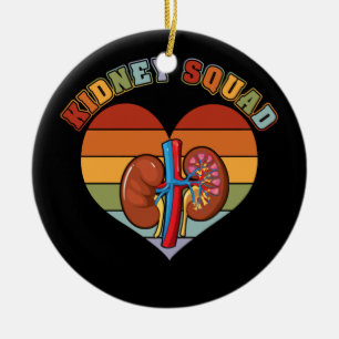 Retro Kidney Squad Team Nephrology Neurse Dialyse Keramisch Ornament