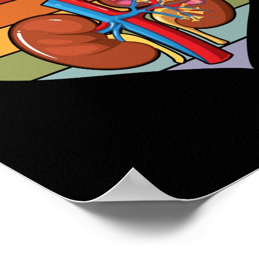 Retro Kidney Squad Team Nephrology Neurse Dialyse Poster (Hoek)