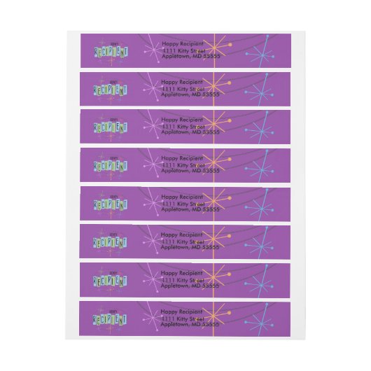 Retro Kidney Transplant Recipient, sterren Adreslabel Wikkel (Vel)