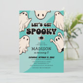 Retro Kids Boy Halloween Feest Kaart (Staand voorkant)