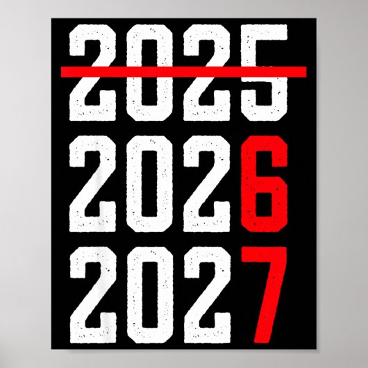 Retro Kids Funny Happy New Year 2026 2027 67 Meme Poster (Voorkant)