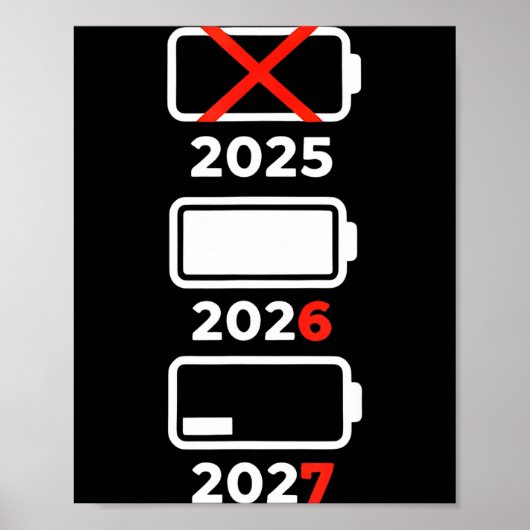 Retro Kids Funny Happy New Year 2026 2027 67 Meme Poster (Voorkant)