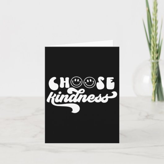  Retro Kies Kindness Smile Face Inspirati Kaart (Voorkant)