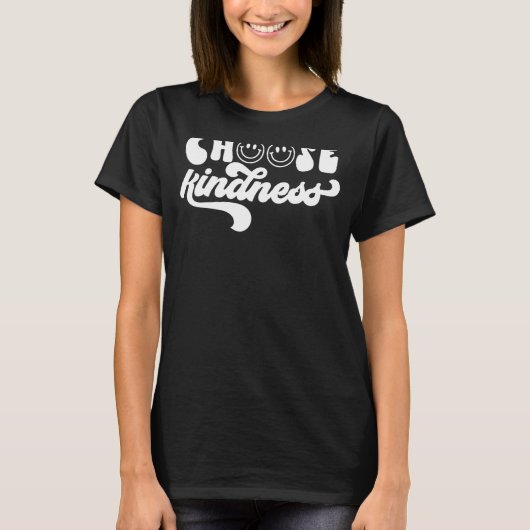 Retro Kies Kindness Smile Face Inspirati T-shirt (Voorkant)