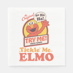 Retro Kietel Me Elmo Zwaaiende Grafiek Servet