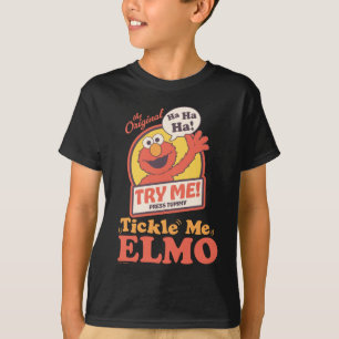 Retro Kietel Me Elmo Zwaaiende Grafiek T-shirt