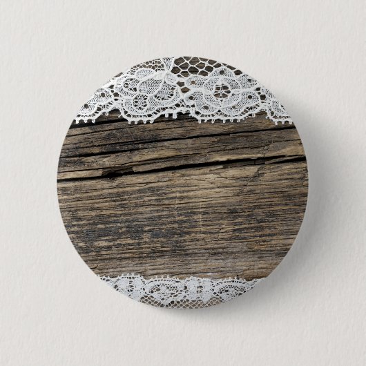 retro kijk met oude kant ronde button 5,7 cm (Voorkant)