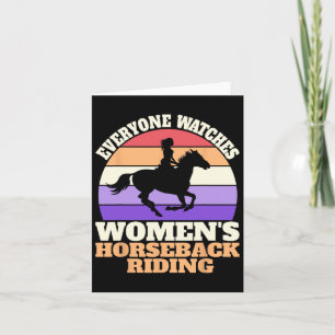 Retro kijken Vrouwen Paardrijden Kaart