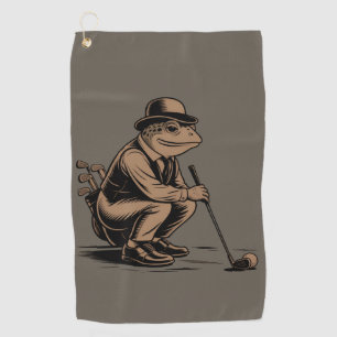 Retro Kikker Grappige Retro Kikker Golf Liefhebber Golfhanddoek
