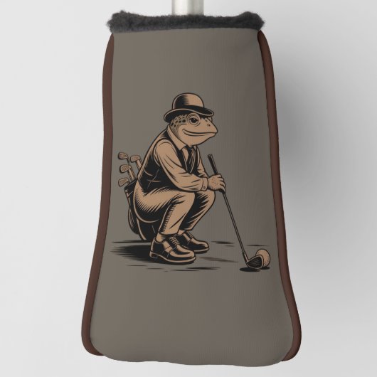 Retro Kikker Grappige Retro Kikker Golf Liefhebber Golfheadcover (Draai 90)
