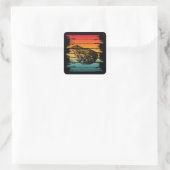 RETRO KIKKER VIERKANTE STICKER (Tas)