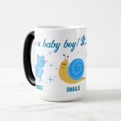 Retro kikkers en slakken gender onthullen dat het magische mok (Voorkant links)