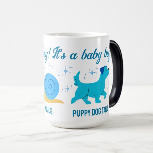 Retro kikkers en slakken gender onthullen dat het magische mok (Voorkant rechts)