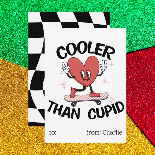  Retro Kind Classroom Valentijnsdag Kaart Notitiekaartje