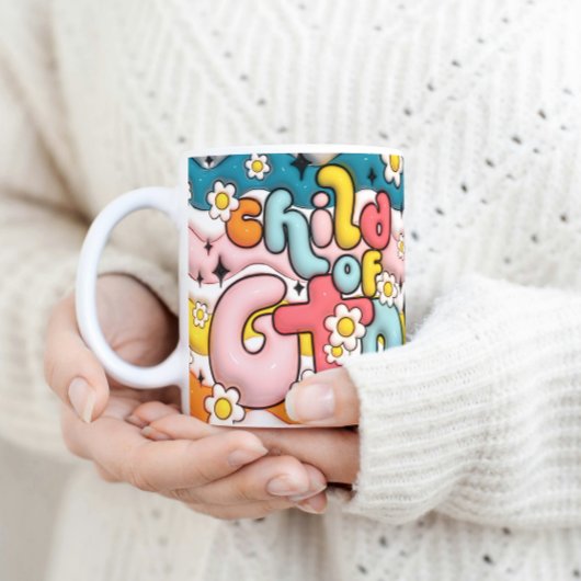 Retro kind van God 3D opgeblazen gezwollen Koffiemok