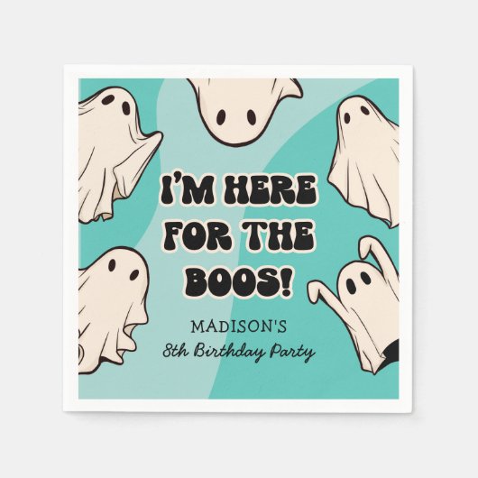 Retro Kinder Boy Halloween Verjaardagsfeestje Servet (Voorkant)