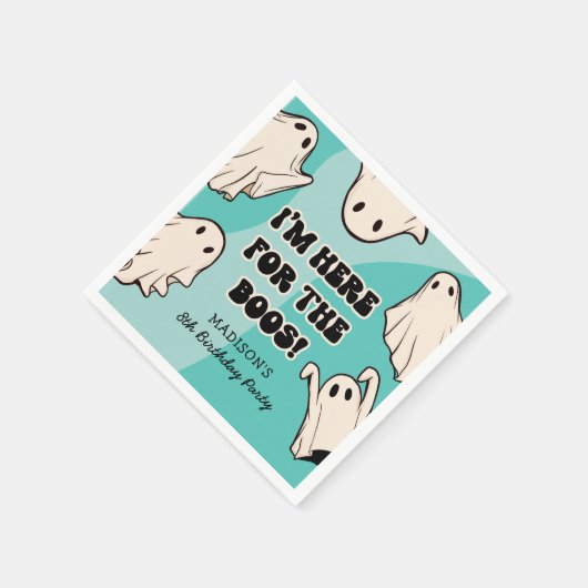 Retro Kinder Boy Halloween Verjaardagsfeestje Servet (Hoek)