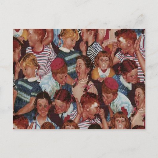 Retro Kinder Briefkaart (Voorkant)