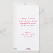  Retro Kinder Sledding Custom Christmas Feestdagenkaart (Achterkant)