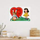 Retro  kinder Valentijn poster (Keuken)