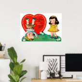 Retro  kinder Valentijn poster (Thuiskantoor)