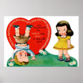 Retro  kinder Valentijn poster (Voorkant)