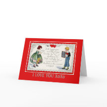 Retro Kinder Valentijnsdag Rood