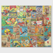 RETRO KINDERBOEKEN INPAKPAPIER (Vlak)