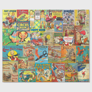 RETRO KINDERBOEKEN INPAKPAPIER