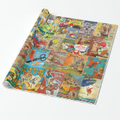 RETRO KINDERBOEKEN INPAKPAPIER (Uitgerold)