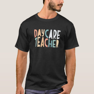 Retro kinderdagverblijf leerkracht terug naar scho t-shirt