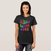 Retro Kindergarten Crew Hallo Kinder Pink T-shirt (Voorkant volledig)