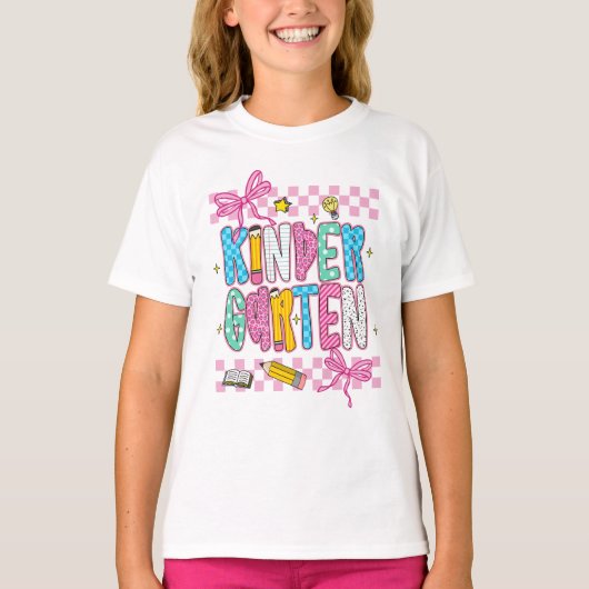Retro Kindergarten  T-shirt (Voorkant)