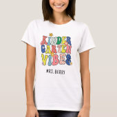 Retro Kindergarten Vibes Teacher T-shirt (Voorkant)