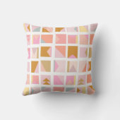 Retro kinderkamer decor geometrisch roze pastel zo kussen (Achterkant)