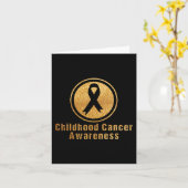 Retro Kinderkanker Bewustzijn In September We W Kaart (Gele Bloem)