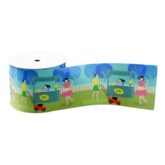 Retro Kinderlimonade met lintje Grosgrain Lint (Spoel)