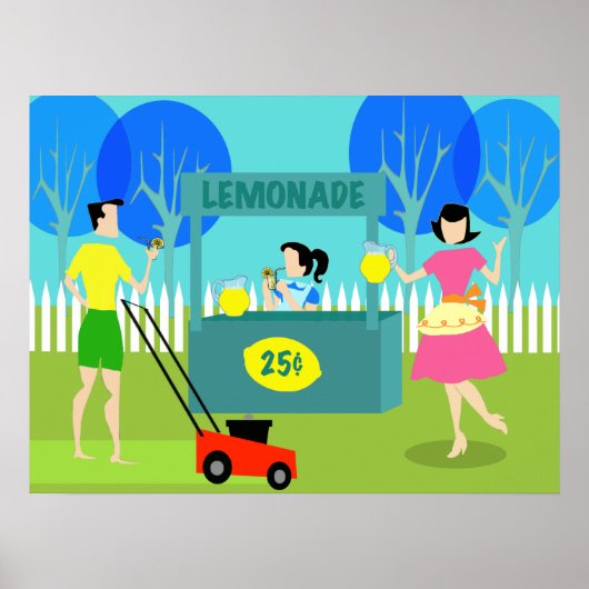 Retro Kinderlimonade Poster (Voorkant)