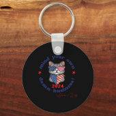 Retro  Kinderloze Cat Lady Mind Your Own D-M Sleutelhanger (Voorkant)
