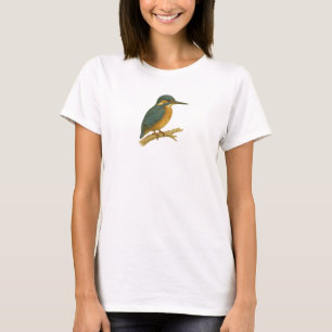 Retro Kingfisher Bird T-shirt