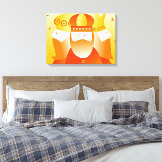 Retro Kings Canvas Afdruk (Insitu (Slaapkamer))