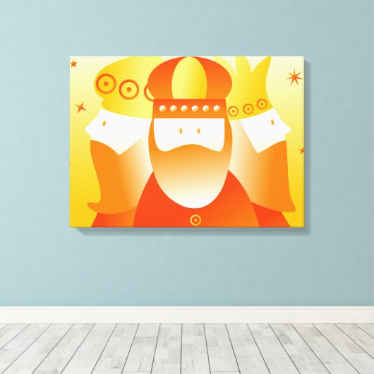 Retro Kings Canvas Afdruk (Insitu (Houten vloer))