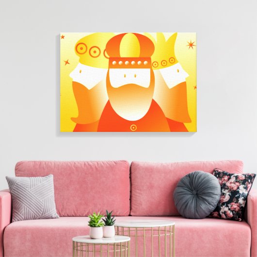 Retro Kings Canvas Afdruk (Insitu (Woonkamer))