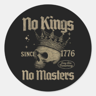 Retro Kings Masters Sinds 1776 Kroon Kings Oktober Ronde Sticker
