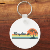 Retro Kingston Sunset Sleutelhanger (Voorkant)