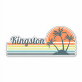 Retro Kingston Sunset Sticker (Voorkant)