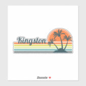 Retro Kingston Sunset Sticker (Vel)